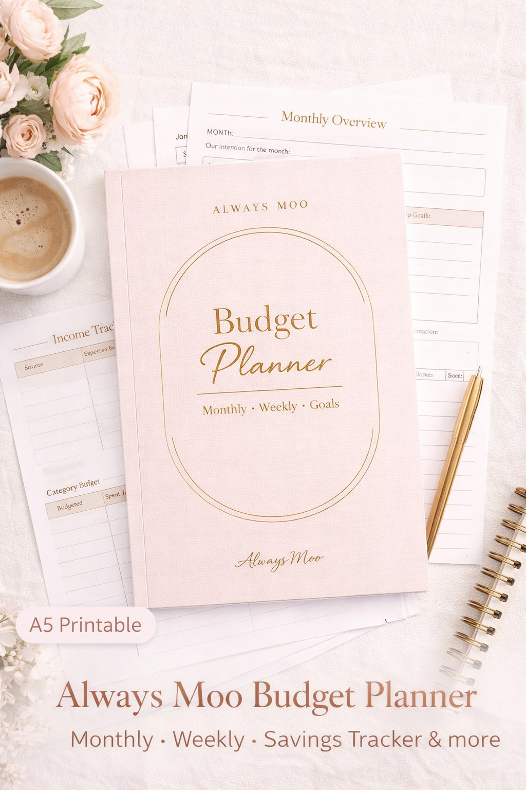 Free Budget Planner Printable | Monthly + Weekly Budget Tracker PDF | Savings, Debt & Expense Tracker | Digital Download
