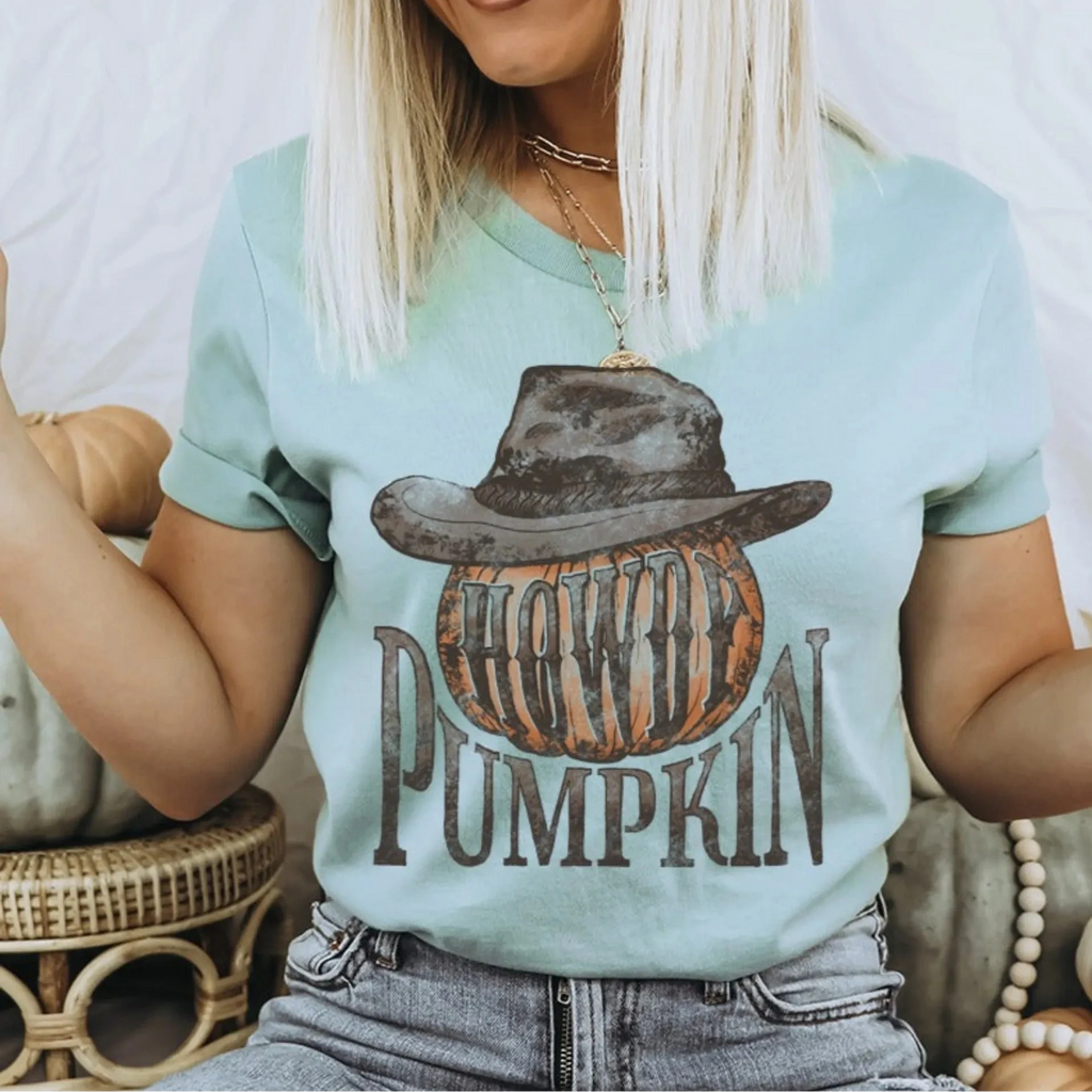 Retro Howdy Pumpkin Fall T-Shirt
