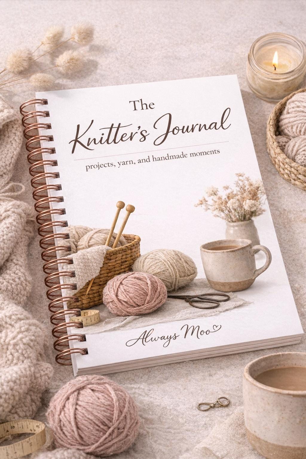 Knitting Project Journal - Cozy Knitter’s Planner - Yarn Stash & Project Tracker