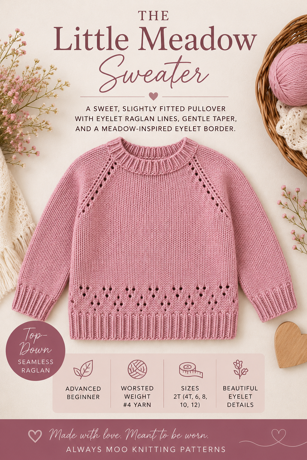 The Little Meadow Sweater Knitting Pattern