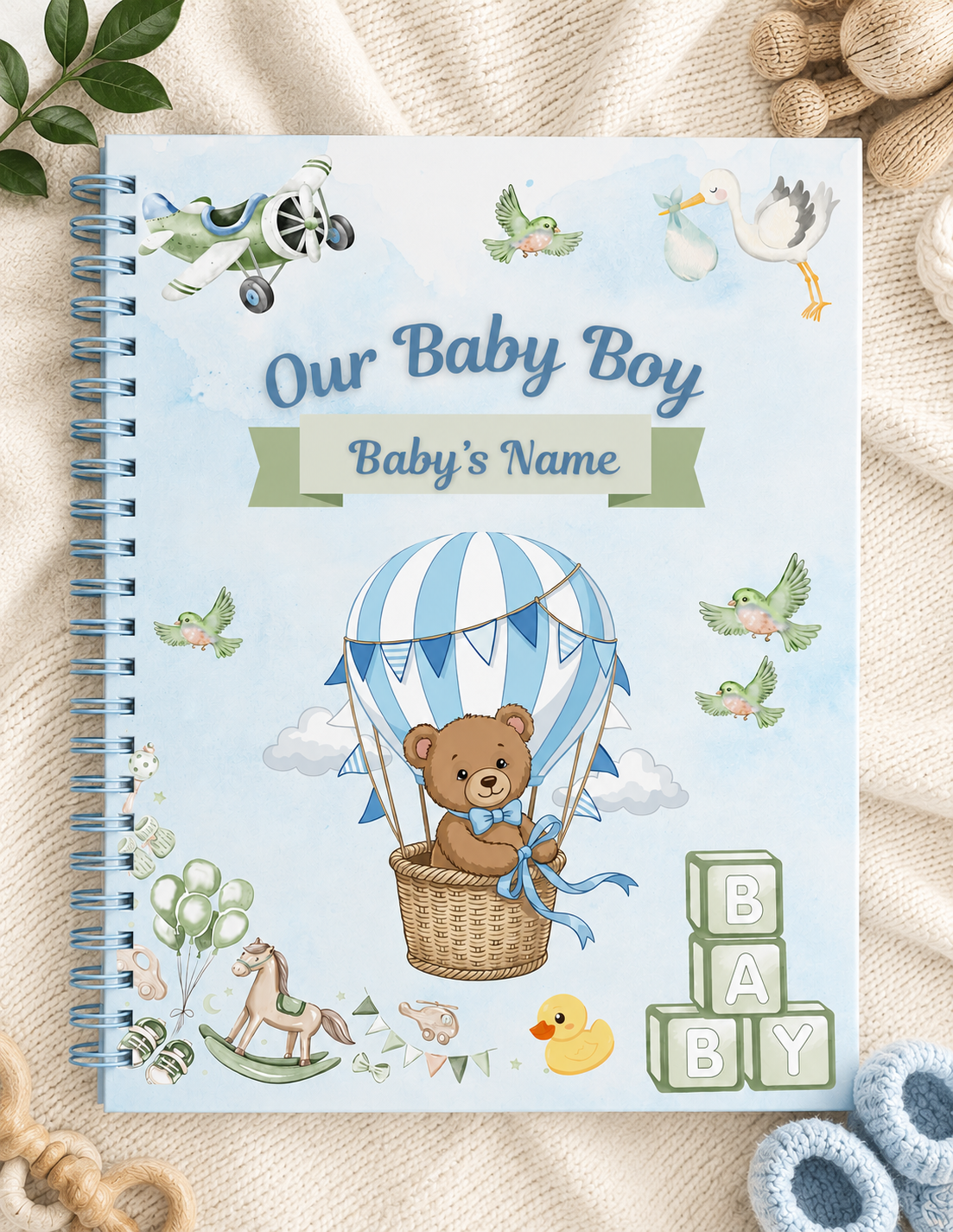 Our Baby Boy Memory Book | Personalized Baby Keepsake Journal