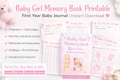 Baby Girl Memory Book Printable | First Year Journal (Instant Download)