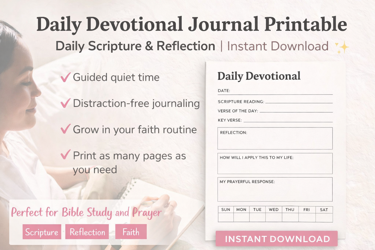FREE Daily Devotional Printable Page
