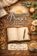 Daily Prayer Journal Printable PDF | Christian Gratitude Planner (35 Pages)