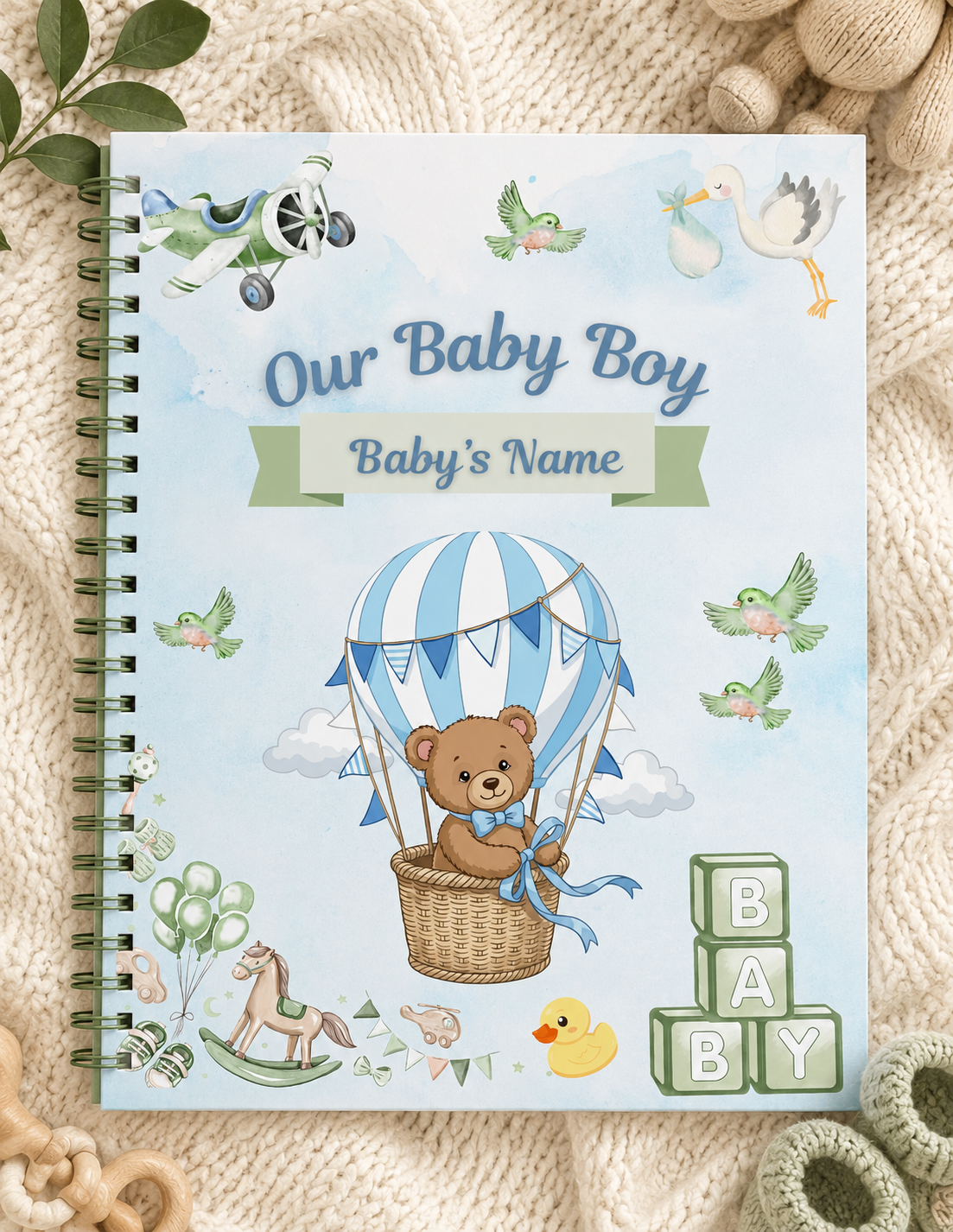 Our Baby Boy Memory Book | Personalized Baby Keepsake Journal