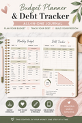 Digital All-in-One Budget Planner & Debt Tracker