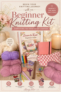 Beginner Knitting Kit – Cozy Scarf DIY, Garter Stitch