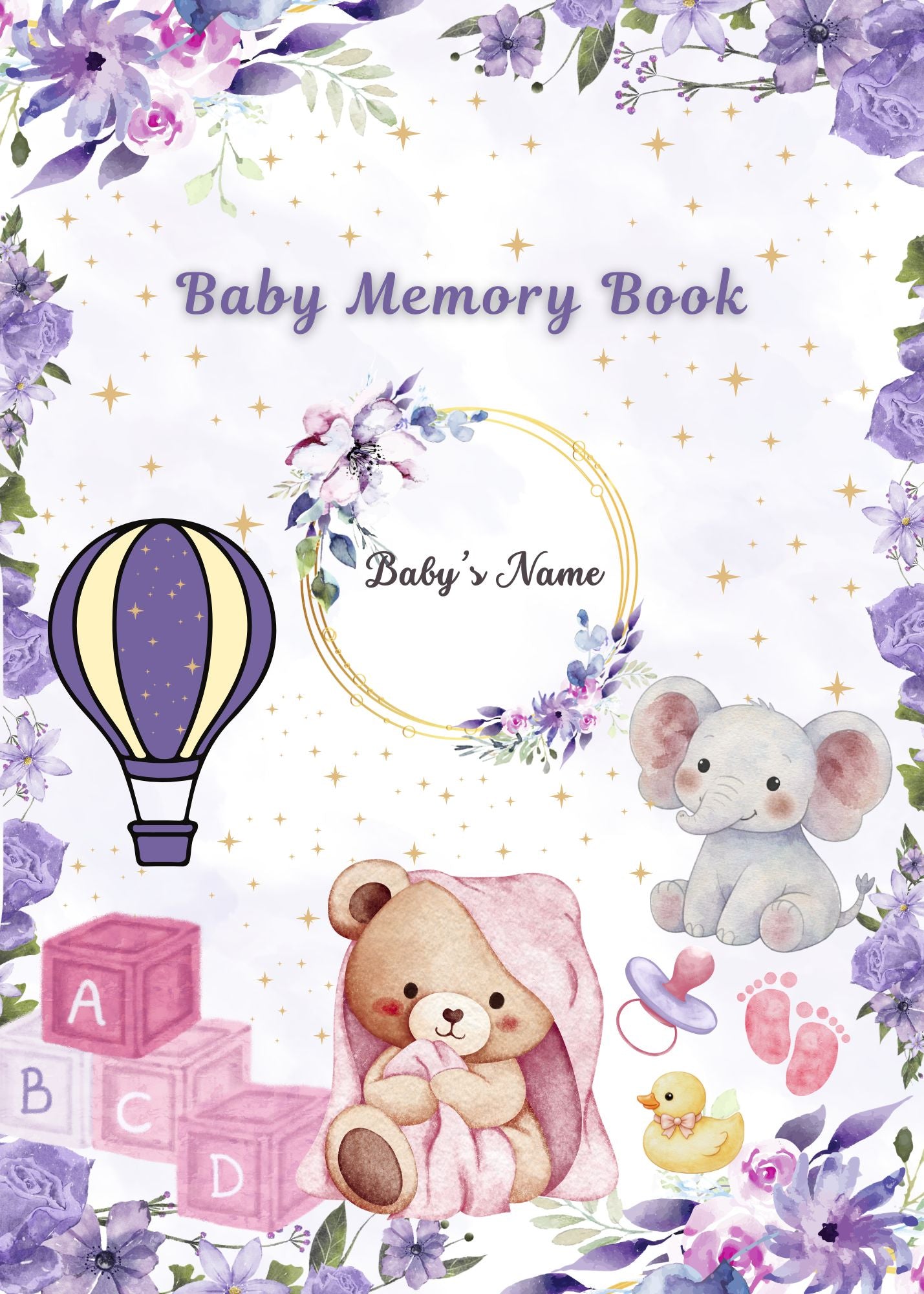 Baby Girl Memory Book - Customize Name