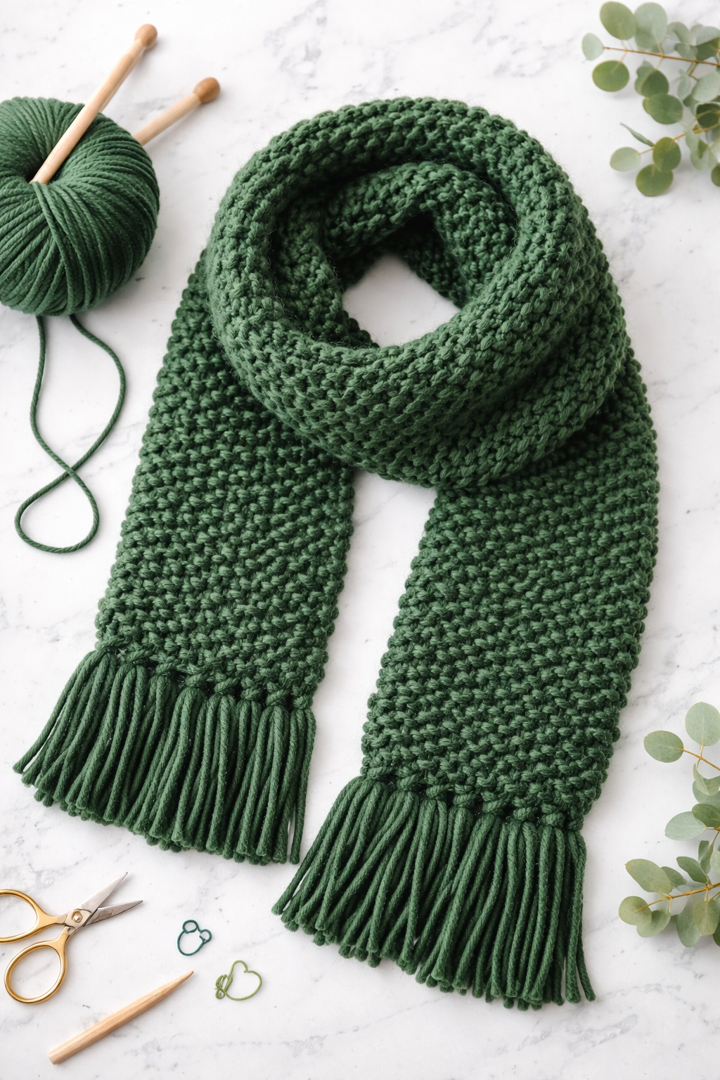 Chunky Knit Scarf Pattern